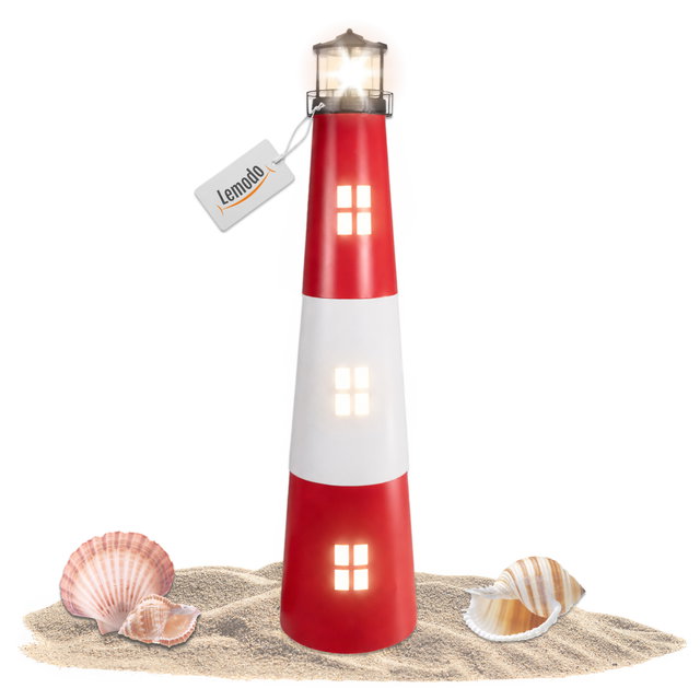 Gartendeko Solar Leuchtturm mit rotierender LED-Beleuchtung, H:120cm Gartendeko Solar Leuchtturm mit rotierender LED-Beleuchtung, H:120cm